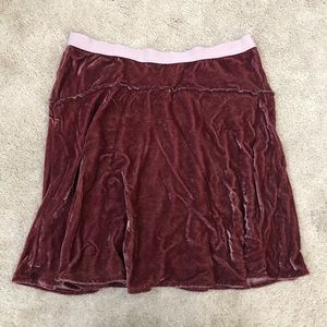 Free people velvet skirt